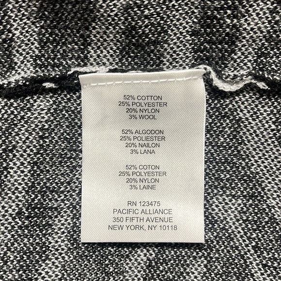 Jones NY Cardigan Sz 1XL Black & White Zebra Sweater Draped Collar Wool Blend - Picture 4 of 6